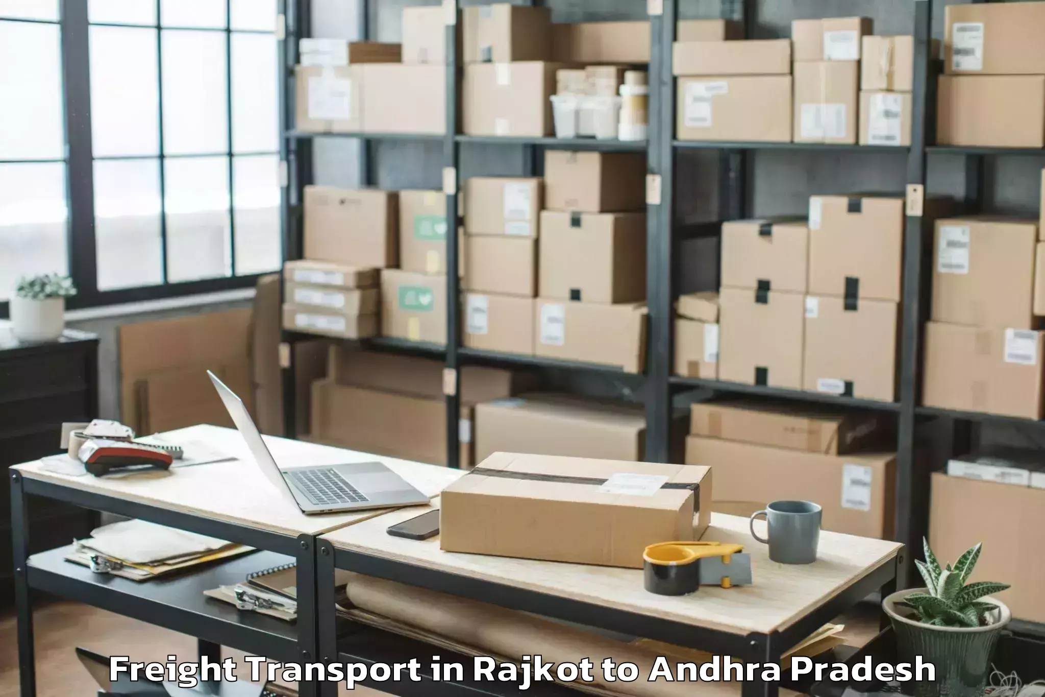 Quality Rajkot to Sunkara Palem Freight Transport